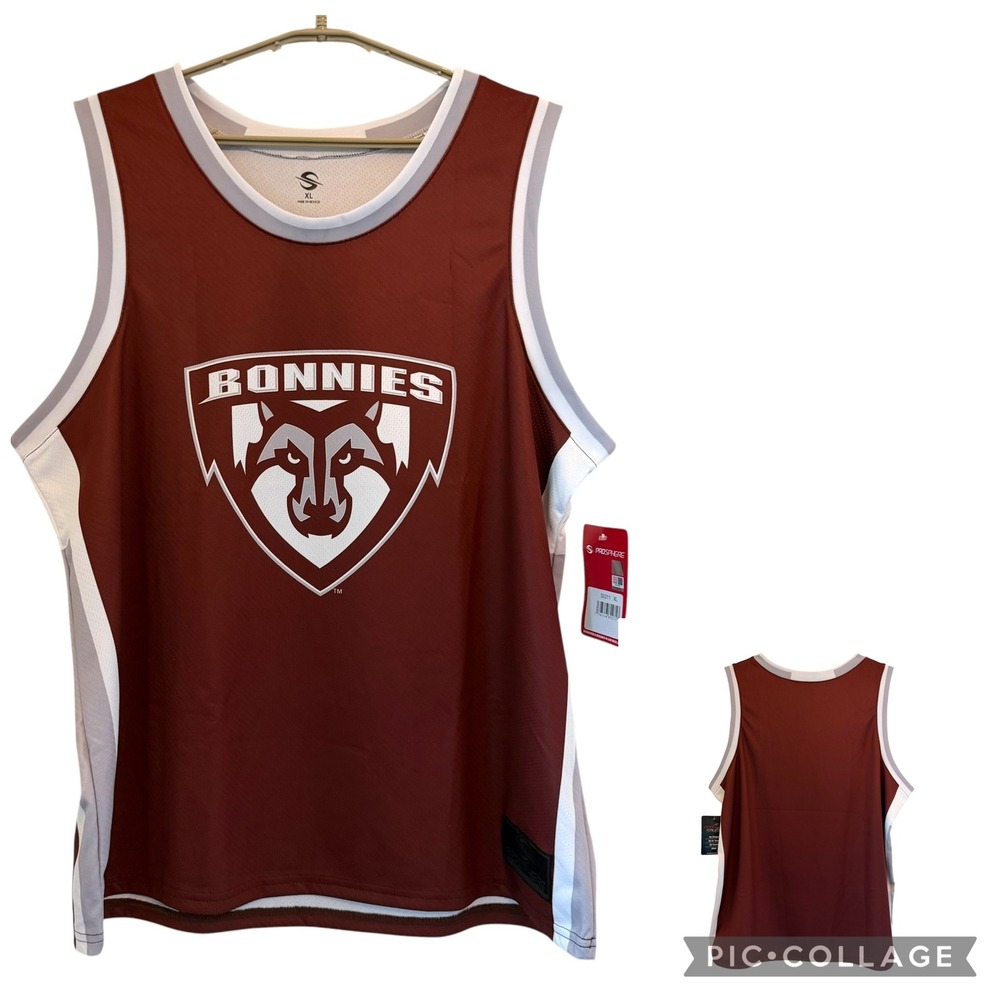 St Bonaventure Bonnies Basketball Jersey Wolf Mens XL Burgundy ProSphere NWT